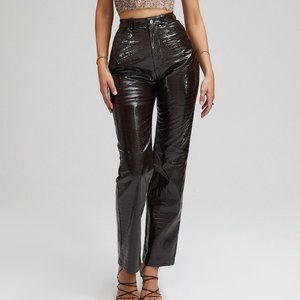 Mistress Rocks Unconditional Dark Chocolate Vegan Leather Trousers